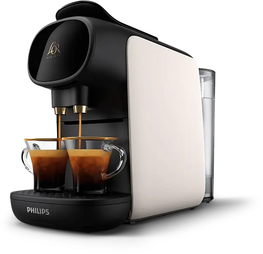 Cafetera de cápsulas - ‎Philips ‎LM9012/00 L'OR Barista Sublime, Función 2 tazas, o 1 doble, 1450 W, 19 bar, 0.80 l, Sistema antigoteo, Blanco