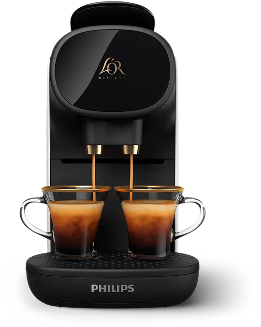 Cafetera de cápsulas - ‎Philips ‎LM9012/00 L'OR Barista Sublime, Función 2 tazas, o 1 doble, 1450 W, 19 bar, 0.80 l, Sistema antigoteo, Blanco