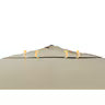 METRO PROFESSIONAL Sombrilla cuadrada, aluminio, 4 x 4 m, repelente al agua, humus/gris
