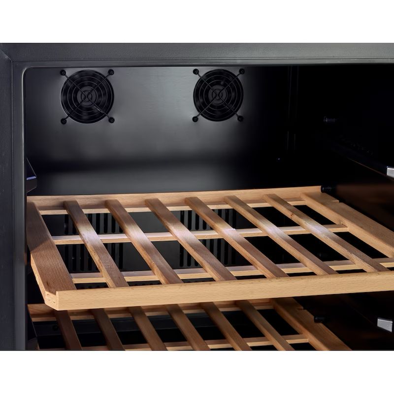 METRO PROFESSIONAL Vinoteca GWC3091, 54 x 54 x 123,5 cm, 2 zonas climáticas, 91 botellas, negro/plateado
