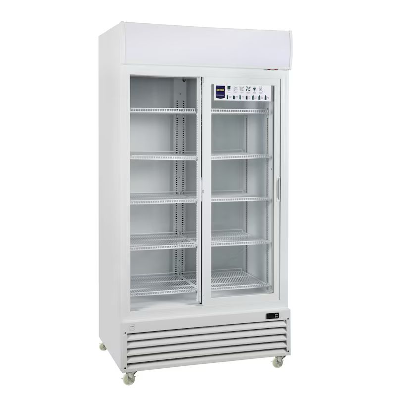 METRO Professional Frigorífico doble para bebidas GSC3800, 100 x 73 x 201.8 cm, con puerta corredera, 690 L, blanco