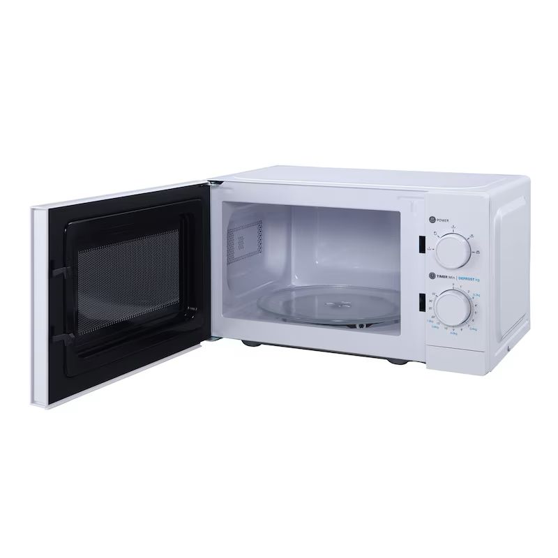 aro Microondas MW10720, acero-SPCC, 43.9 x 33.4 x 25.8 cm, 20 L, 700 W, 5 programas, temporizador, plato giratorio: Ø 25.5 cm, blanco