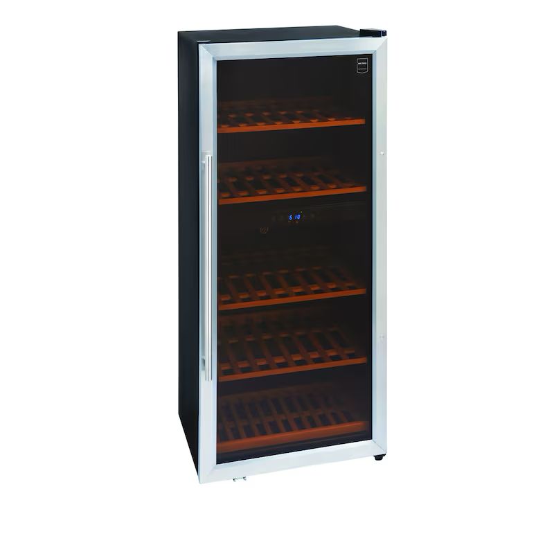 METRO PROFESSIONAL Vinoteca GWC3091, 54 x 54 x 123,5 cm, 2 zonas climáticas, 91 botellas, negro/plateado