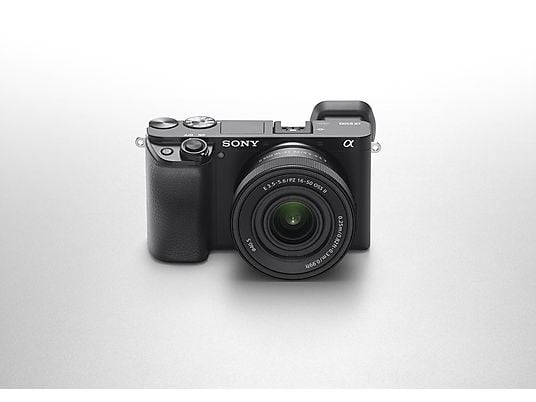 Cámara EVIL - Sony Kit Alpha 6100 (ILCE6100L) + Objetivo SELP16502 + Tarjeta SD 64GB, 24.2MP, Wi-Fi