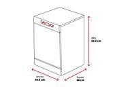 Lavavajillas - ok. EVVO 4541-1 E FS, 10 Servicios, 7Programas, 44.5 cm, Libre Instalación, Blanco