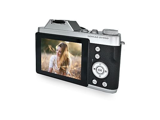 Cámara - Prixton Nomad DC950, 64MP, 4K 3840p, 85 min Autonomía, Pantalla 2.88″ IPS 640 x 480, Función Anti-shake, Negro