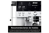 Cafetera express - Ninja Luxe Café Premier ES601EU, 9 bar, 1650W, 2 Tazas, Capacidad del depósito 2L, Capacidad de café en grano 250g, Plata