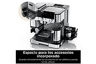 Cafetera express - Ninja Luxe Café Premier ES601EU, 9 bar, 1650W, 2 Tazas, Capacidad del depósito 2L, Capacidad de café en grano 250g, Plata