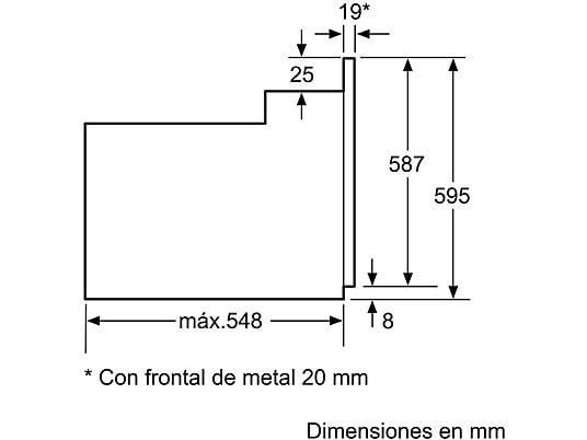 Horno - Balay 3HB2010B0, Multifunción, 60 cm, 66 L, Acero