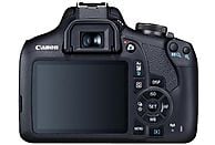 Kit cámara réflex - Canon EOS 2000D, 24.1 MP CMOS APS-C, Vídeo Full HD, Negro + Objetivo Canon EF-S 18-55 mm f/3.5-5.6 DC III