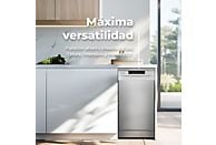 Lavavajillas libre instalación 45 cm - EVVO D1X Slim, 5 programas, 448 mm, Inox