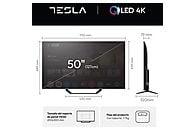 TV QLED 50" - TESLA Smart TV 50" QLED Q50E655GUS, Full-HD, Gris
