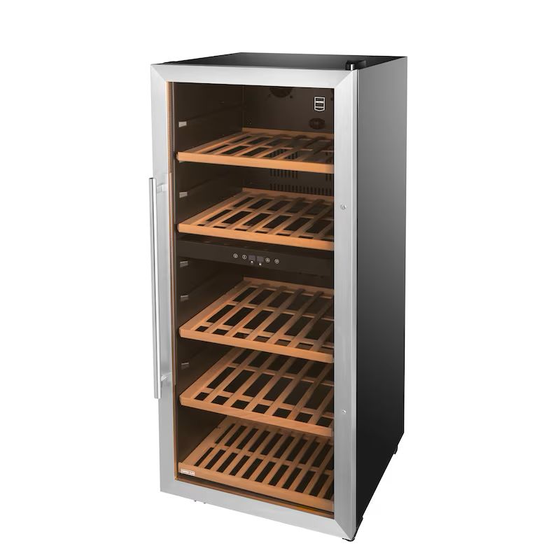 METRO PROFESSIONAL Vinoteca GWC3091, 54 x 54 x 123,5 cm, 2 zonas climáticas, 91 botellas, negro/plateado