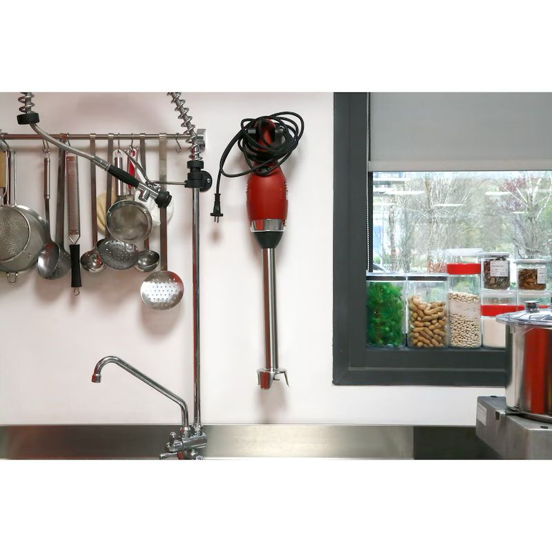 METRO PROFESSIONAL Batidora de mano GSM1060, 350 W/230 V, brazo mezclador extraíble de 42 cm, 60 L, rojo